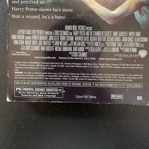 Original Harry Potter and the Chamber of Secrets. VHS. 2002. Collectible. - Picture 3 of 7